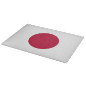 Glasspanplatte mit japanischer Flagge Schneidebrett (Ecke)