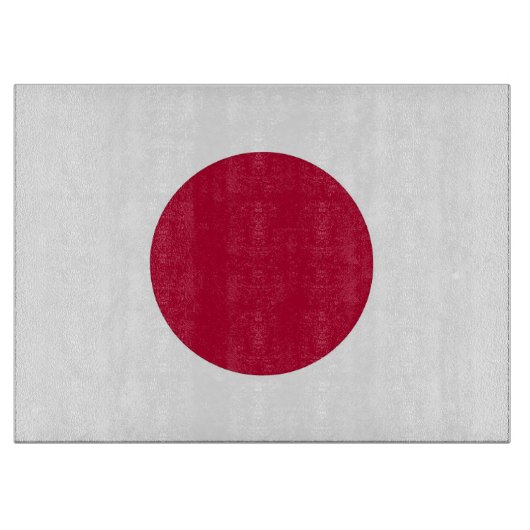 Glasspanplatte mit japanischer Flagge Schneidebrett (Vorderseite)