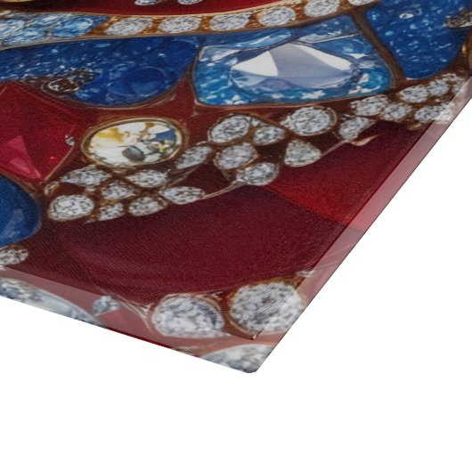 Glasspanplatte mit kolumbianischen Farben Schneidebrett (Ecke)