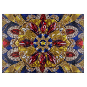 Glasspanplatte mit kolumbianischen Farben Schneidebrett