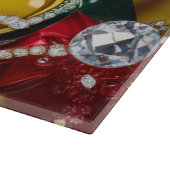 Glasspanplatte mit Los Angeles Farben Schneidebrett (Ecke)