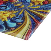 Glasspanplatte mit rumänischen Farben Schneidebrett (Ecke)