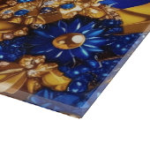 Glasspanplatte mit Schweden Farben Schneidebrett (Ecke)