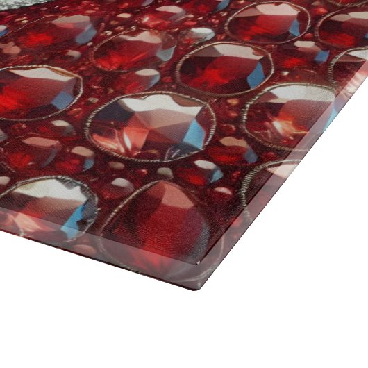 Glasspanplatte mit türkischen Farben Schneidebrett (Ecke)