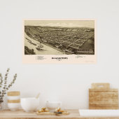 Glassport, PA Panoramic Map - 1902 Poster (Küche)