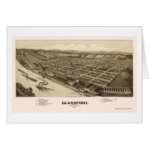 Glassport, panoramische Karte PAs - 1902