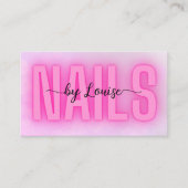 Glassrosa Nägel durch benutzerdefiniertes Foto Visitenkarte (Vorderseite)