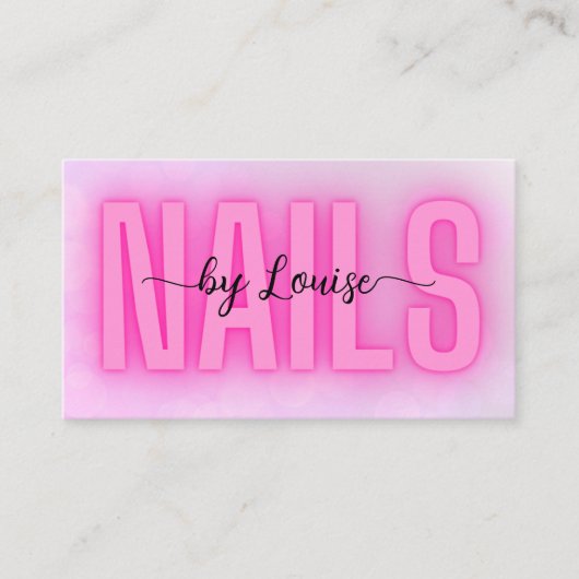 Glassrosa Nägel durch benutzerdefiniertes Foto Visitenkarte (Vorderseite)