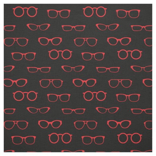 Glassroter Niedlicher Optometriker Stoff (Muster)
