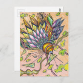 Glasssatellit Postkarte (Vorne/Hinten)