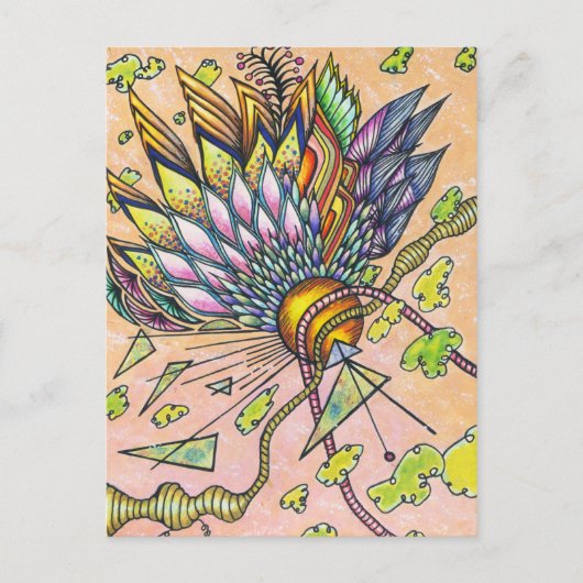 Glasssatellit Postkarte (Vorderseite)