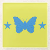 Glasstischset mit Flagge von Bady Bassit Glasuntersetzer (Vorderseite)