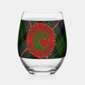Glassware Multiple Options Plaid Merry & Bright Weinglas Ohne Stiel (Vorderseite)