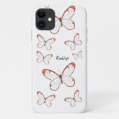 Glasswing-Schmetterling-Cartoon Case-Mate iPhone Hülle (Rückseite)