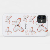 Glasswing-Schmetterling-Cartoon Case-Mate iPhone Hülle (Rückseite (Horizontal))