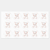 Glasswing-Schmetterling-Cartoon Etiketten (Blatt)