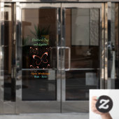 Glasswing-Schmetterling-Cartoon Fensteraufkleber (Büro Tür)