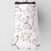 Glasswing-Schmetterling-Cartoon Golf Headcover (Rotieren 90)