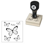 Glasswing-Schmetterling-Cartoon Gummistempel (Stempel)