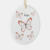 Glasswing-Schmetterling-Cartoon Keramik Ornament (Rechts)