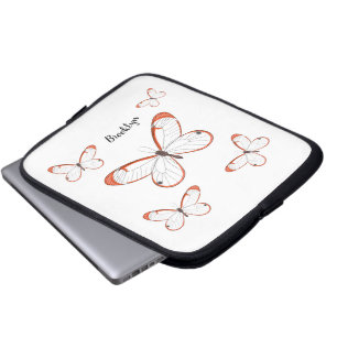 Glasswing-Schmetterling-Cartoon Laptopschutzhülle