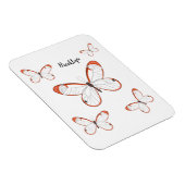 Glasswing-Schmetterling-Cartoon Magnet (Rechte Seite)