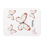 Glasswing-Schmetterling-Cartoon Magnet (Horizontal)