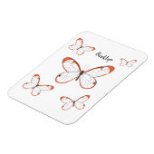 Glasswing-Schmetterling-Cartoon Magnet (Linke Seite)