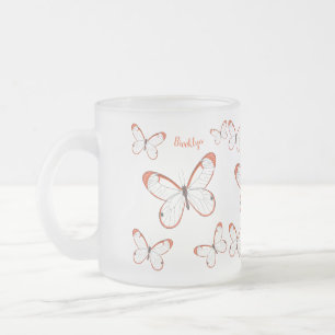 Glasswing-Schmetterling-Cartoon Mattglastasse