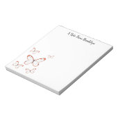 Glasswing-Schmetterling-Cartoon Notizblock (Rotiert)