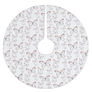 Glasswing-Schmetterling-Cartoon Polyester Weihnachtsbaumdecke