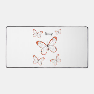 Glasswing-Schmetterling-Cartoon Schreibtischunterlage