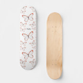Glasswing-Schmetterling-Cartoon Skateboard (Vorderseite)