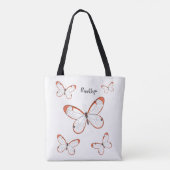 Glasswing-Schmetterling-Cartoon Tasche (Rückseite)