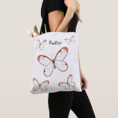 Glasswing-Schmetterling-Cartoon Tasche (Von Nahem)