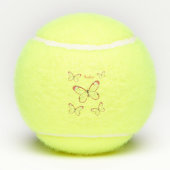 Glasswing-Schmetterling-Cartoon Tennisbälle (Rückseite)