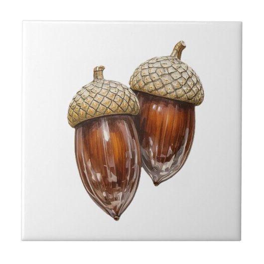 Glassy Acorns Fliese (Vorderseite)