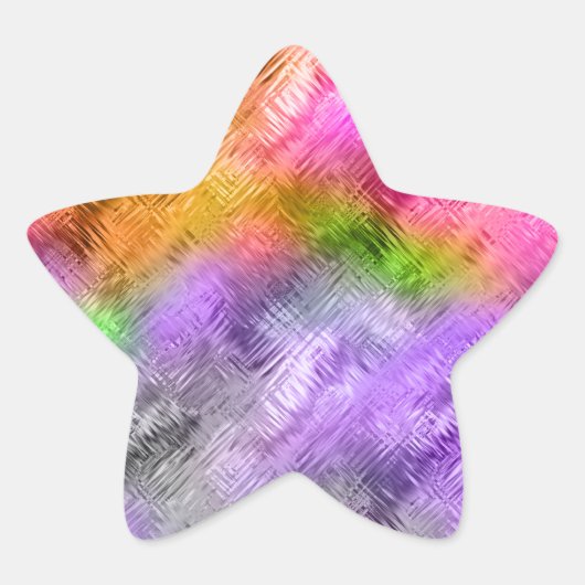 Glassy Ametrine Lila Textur Stern-Aufkleber (Vorderseite)