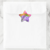 Glassy Ametrine Lila Textur Stern-Aufkleber (Tasche)