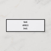 Glassy Pirate Skull & Sword Crossbones Mini Visitenkarte (Rückseite)