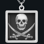 Glassy Pirate Skull & Sword Crossbones Versilberte Kette<br><div class="desc">* Seid bereit nach 'Talk Like a Pirate' Day, ye scallywag... .. * Glass Pirate Skull & Sword Crossbones Silver Plated Necklace von #Gravityx9 #Zazzle #tlapd * Halskklace Circus charm * Halskette Anhängerin * Halskette für Freundin * Halskette pendant einzigartige Frauen * Schweißkunst * Frauenzubehör * Halsketten-Geschenk für Ehefrau *...</div>