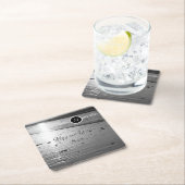 Glassy Sand Grauscale Wedding Paper Untersetzer (Vor Ort)