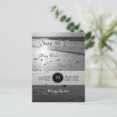 Glassy Sand Grayscale Save the Date Postkarte (Stehend Vorderseite)