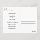 Glassy Sand Grayscale Save the Date Postkarte (Rückseite)