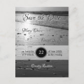 Glassy Sand Grayscale Save the Date Postkarte (Vorderseite)