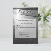 Glassy Sand Grayscale Wedding RSVP Karte (Stehend Vorderseite)