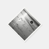 Glassy Sand Grayscale Wedding Serviette (Ecke)