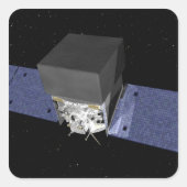 GLAST 2 QUADRATISCHER AUFKLEBER (Vorderseite)