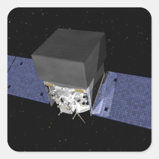 GLAST 2 QUADRATISCHER AUFKLEBER (Vorderseite)