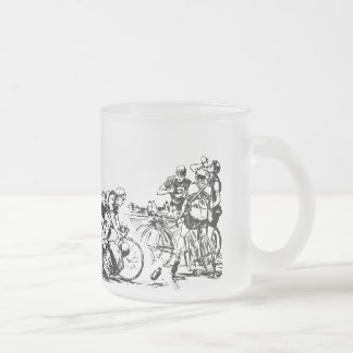Glastasse "Bicycle Race" Mattglastasse